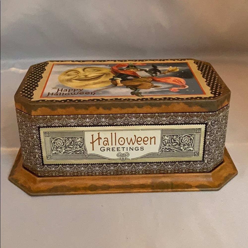 Happy Halloween Decorative Rectangular Storage Tin - Picture 3 of 6